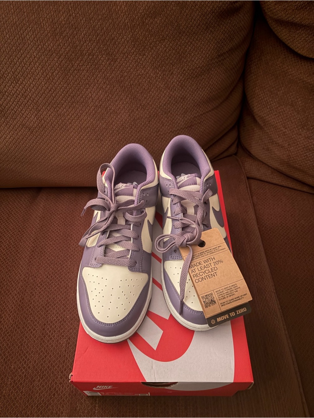 Nike Lavender and White Low-Top Sneakers